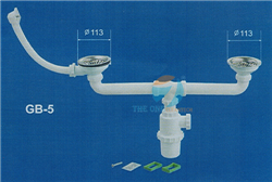 Bộ thoát chậu rửa đôi 1 1/2